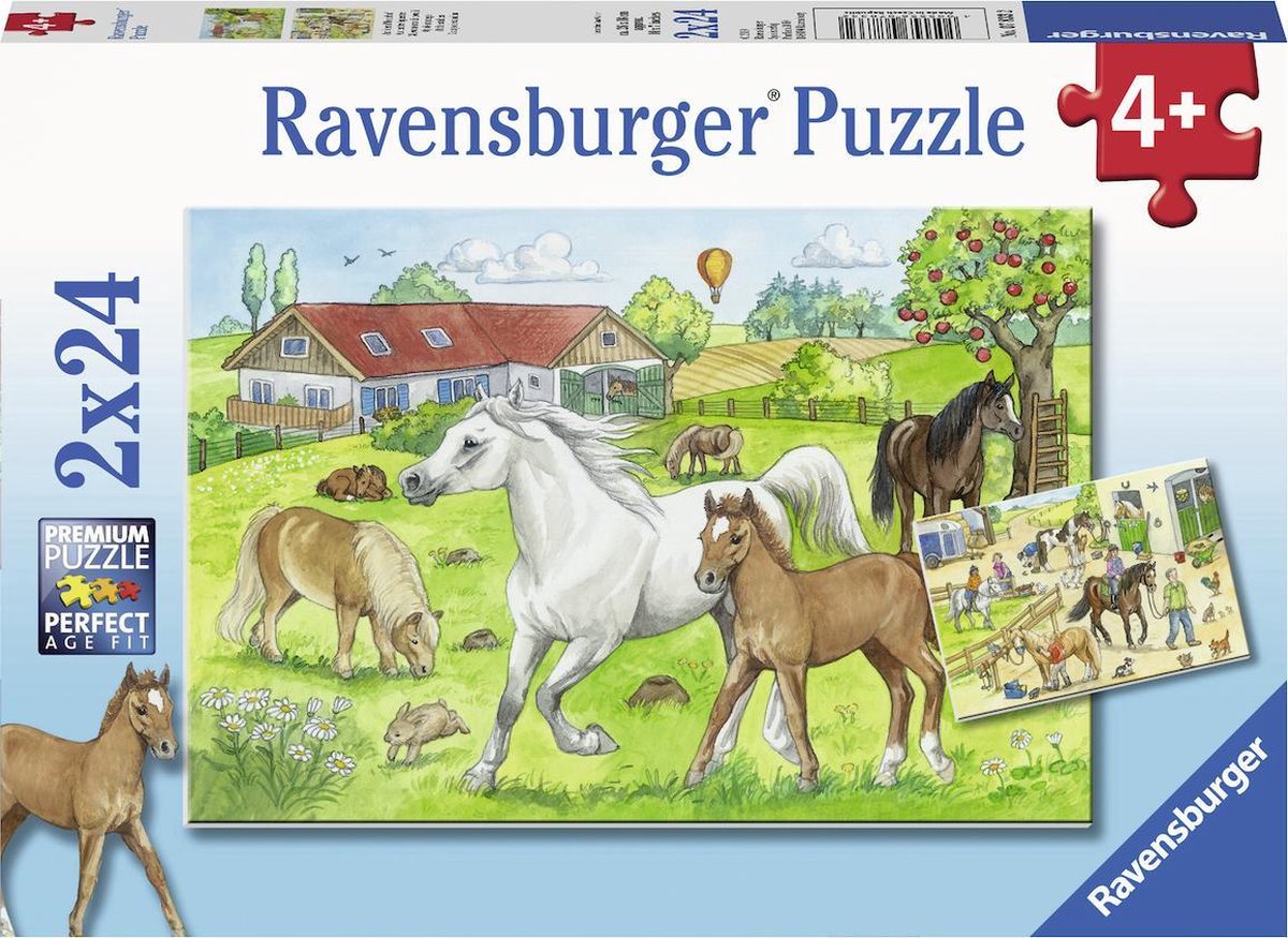 Puzzle Ravensburger al maneggio - 2x24 pezzi - puzzle per bambini