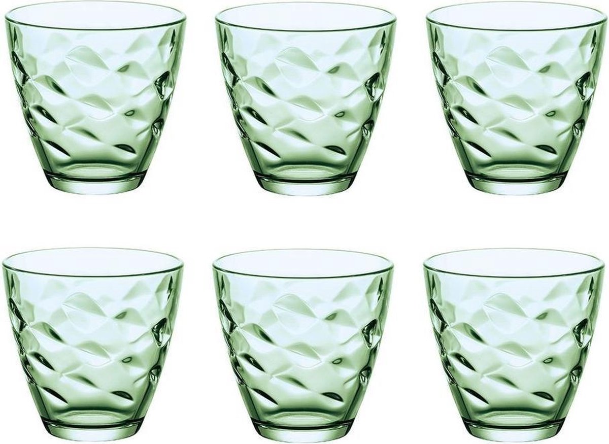 Vasos Bormioli rocco flora verde 260 ml - verde - set-6