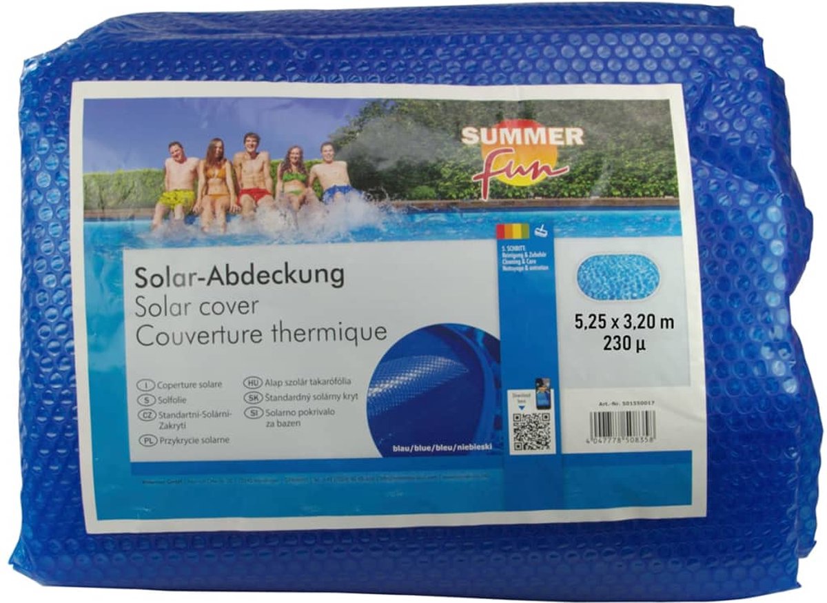 Summer fun summer - fun - cubierta de piscina de verano - solar - ovalada - 525x320 - cm - pe - azul