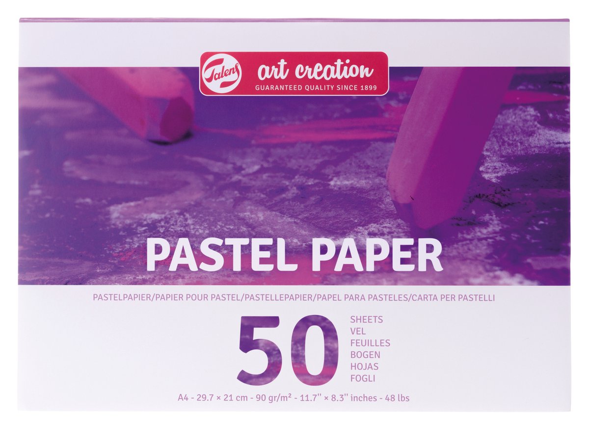 Talens creación artística papel pastel 90gr a4 violeta | 3 piezas