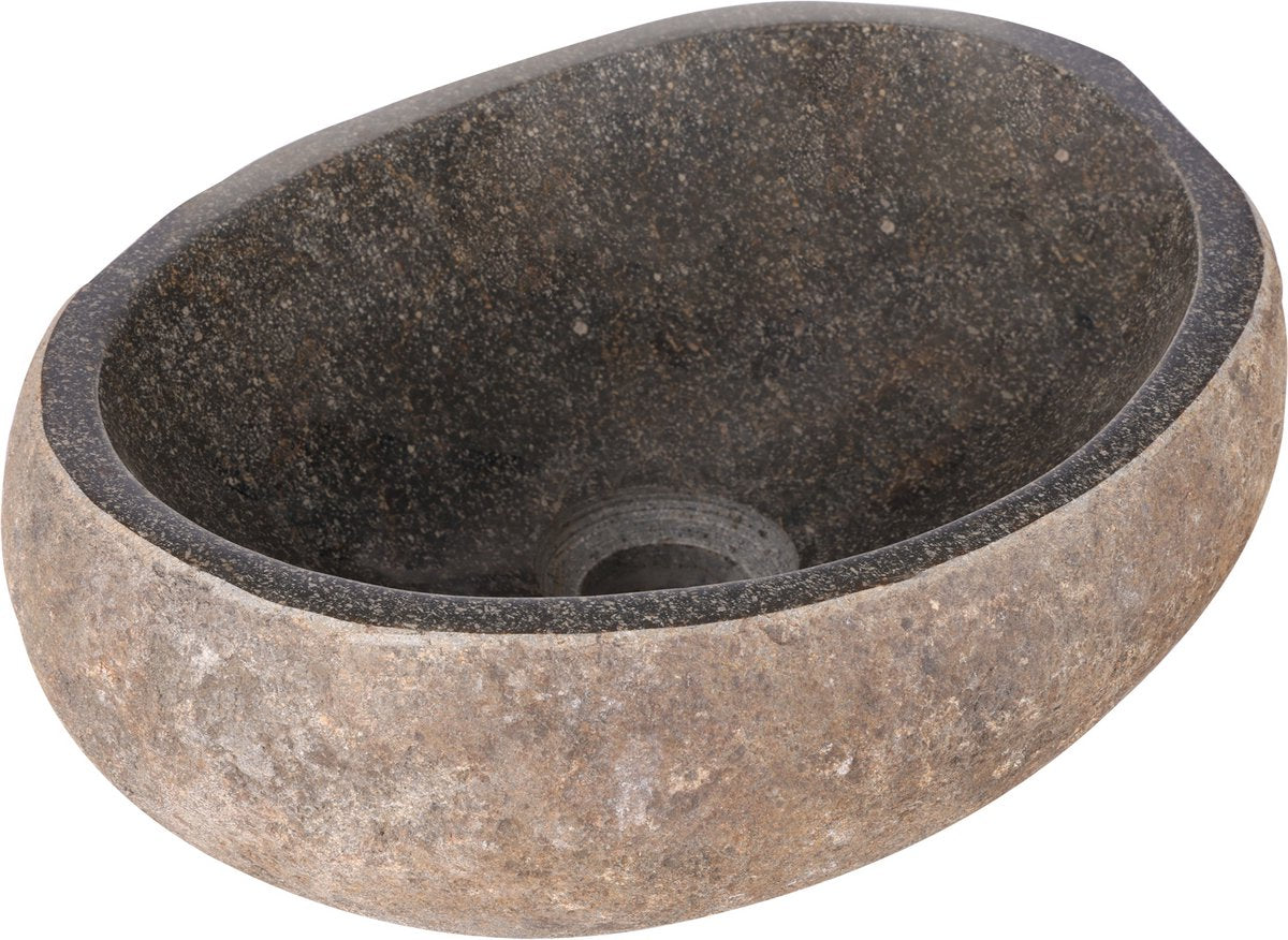 Lavabo Differnz lombok - 40x50 cm - grigio pietra di fiume