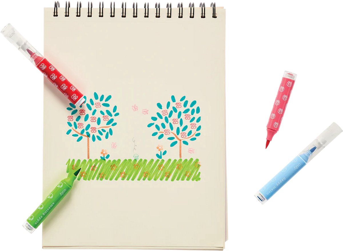 Ooly - stampabili - penne per timbri e pennelli fronte-retro - 18 pezzi