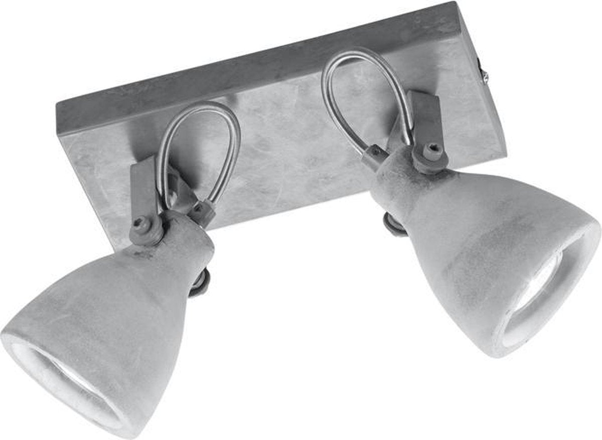 Trio hormigón - spot - color hormigón - excl. 2x gu10 3 w - montaje en techo