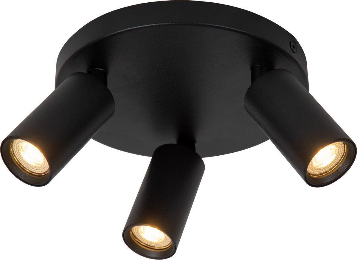Lucide ritmo - faretto da soffitto (lampada da soffitto) - ø 18 cm - 3xgu10 (mr11) - nero