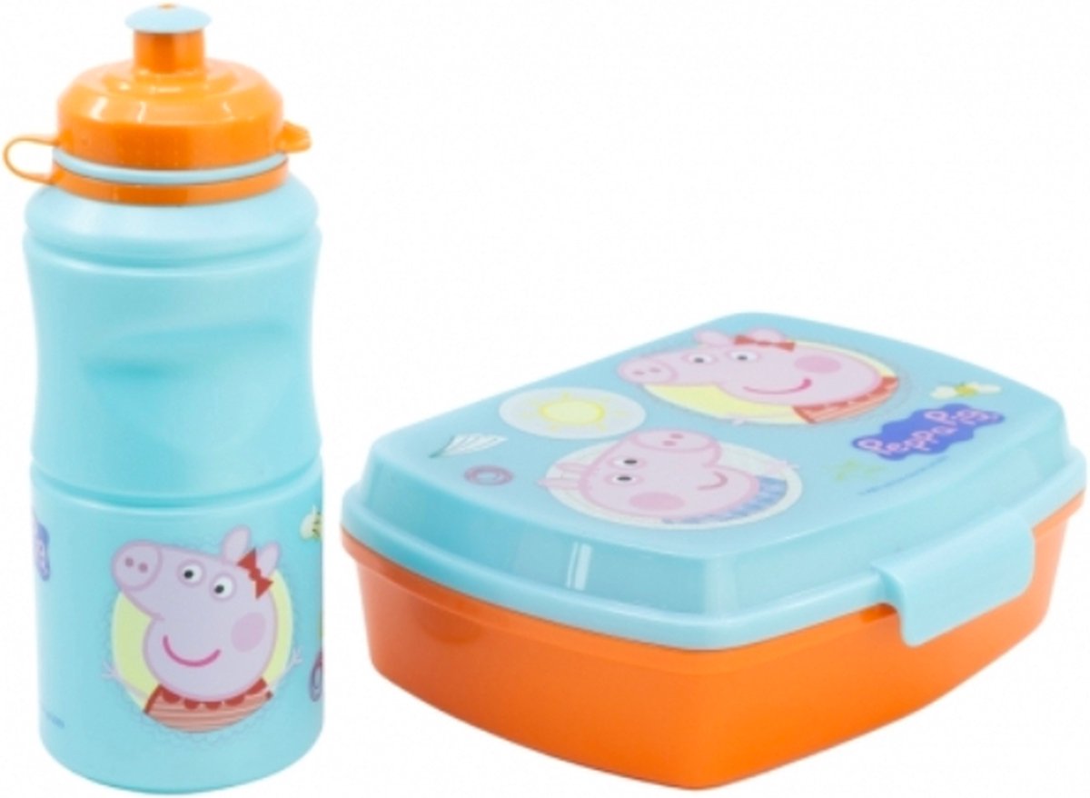 Bicchiere per bere Peppa Pig Stor + contenitore per il pranzo