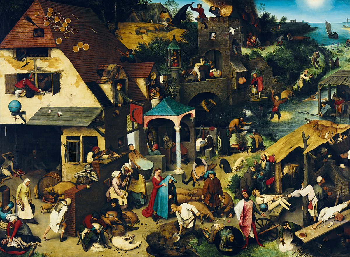 Puzzle Bluebird puzzle artistico Pieter Bruegel Proverbi olandesi 3000 pezzi.