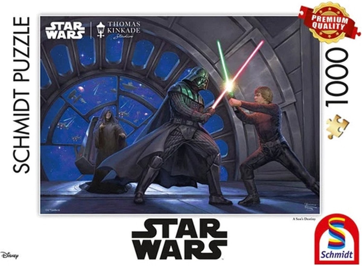 Star wars the mandalorian - thomas kinkade studios - a son’s destiny puzzel meerkleurig