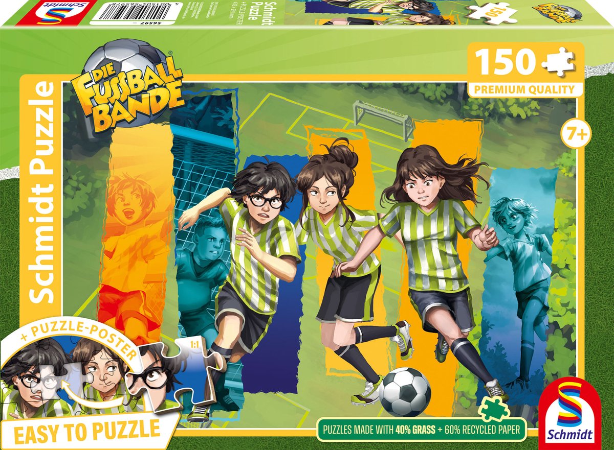 Schmidt - puzzle - la banda di calcio, la squadra del - die fussballbande - 150 pezzi - bambini - da 7 anni