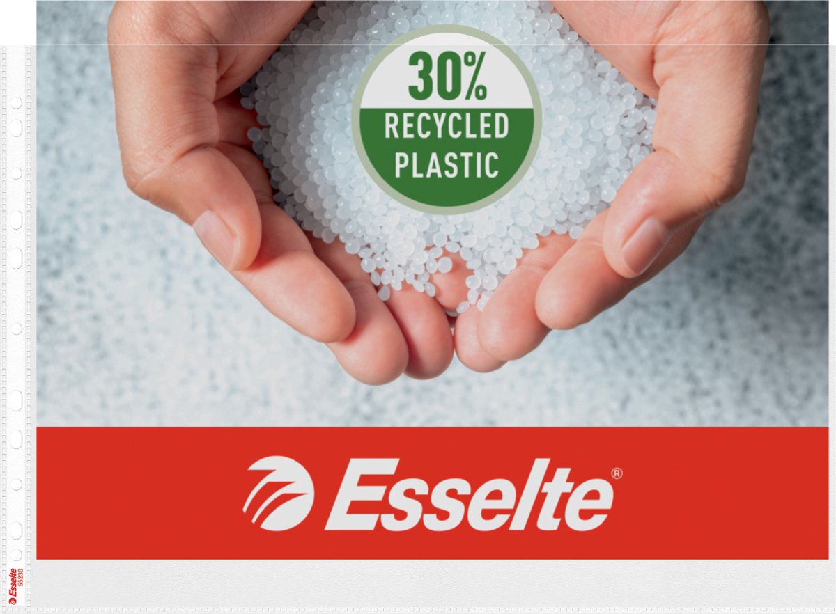 Esselte showtas - pp - a3 landscape - 30% pre-consumer gerecycled plastic - 50 stuks - transparant