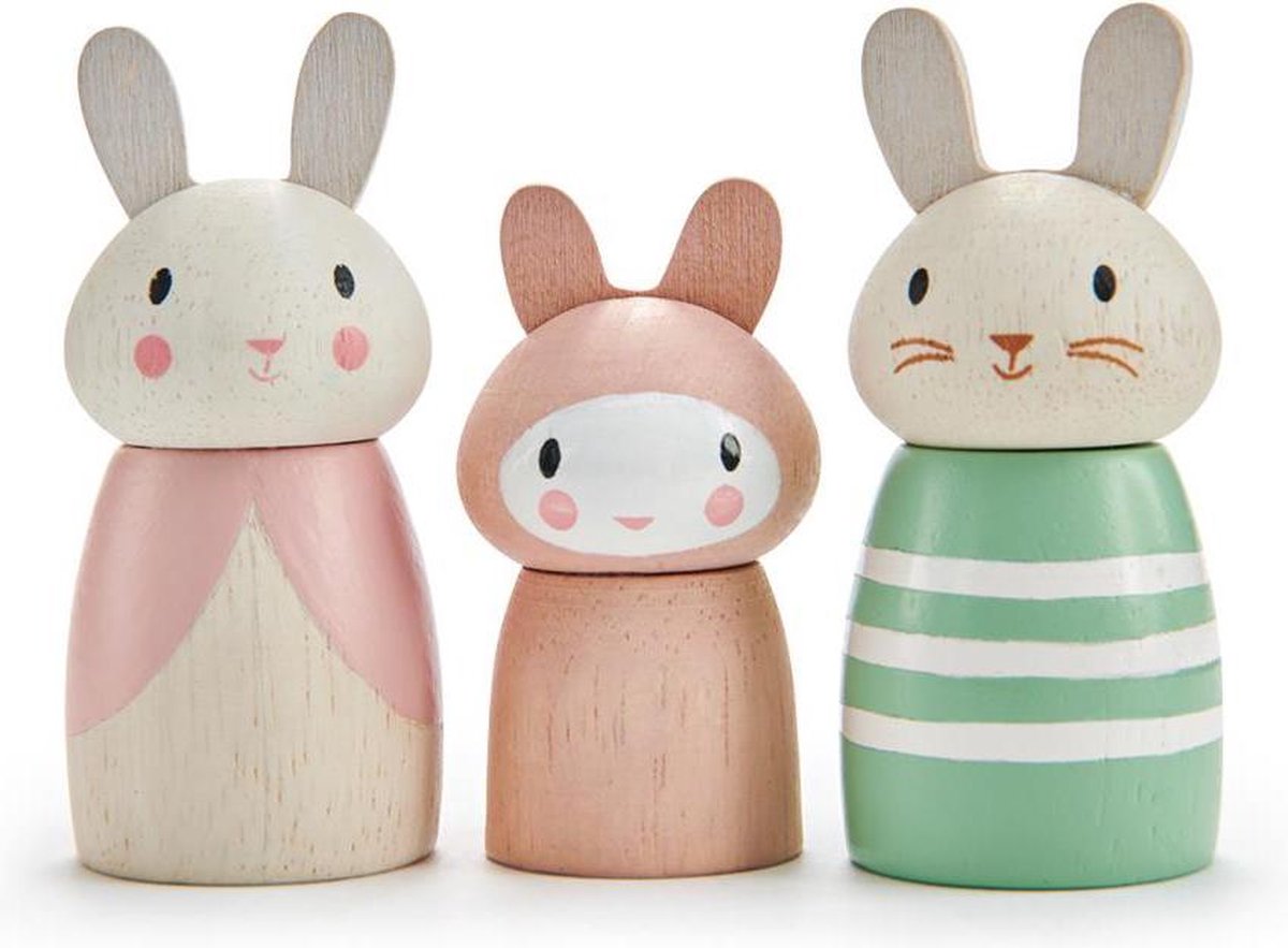 Tender leaf toys speelfiguren bunny tales junior hout 3-delig