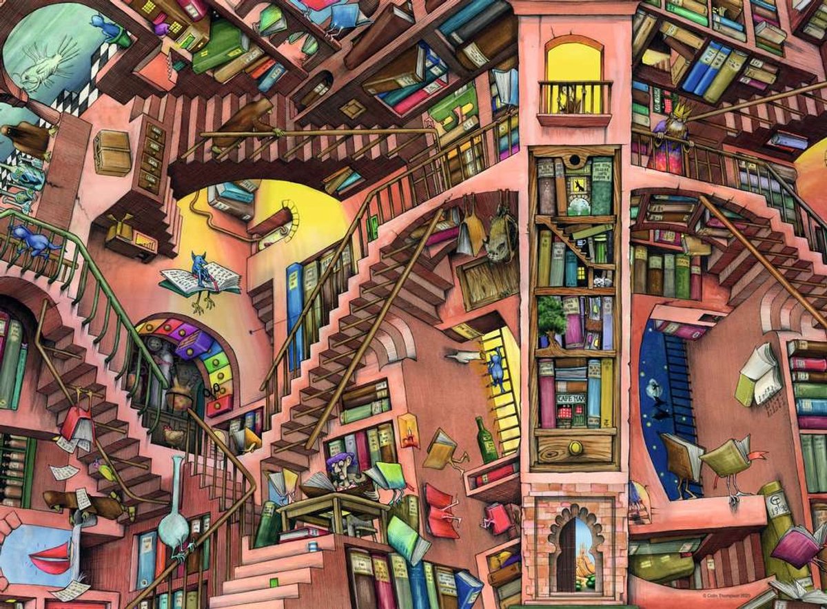 Puzzle Ravensburger La biblioteca distrutta - 500 pezzi.