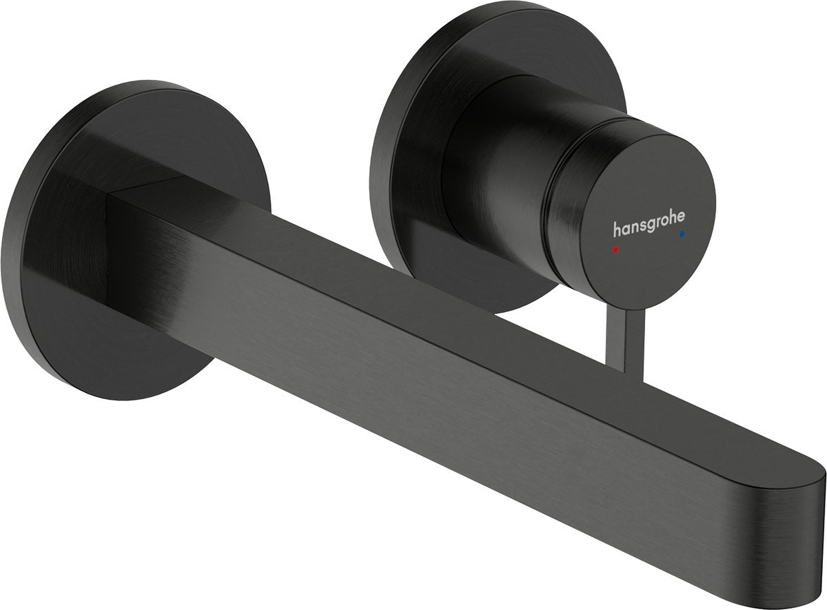 Hansgrohe finoris - miscelatore lavabo incasso - comando monocomando - con piletta - 228mm - cromo nero spazzolato