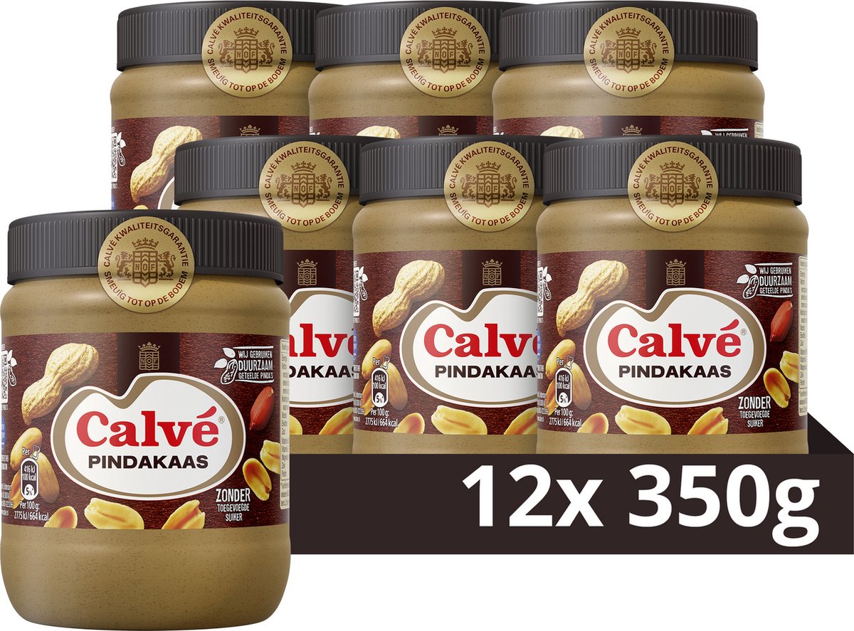 Calve mantequilla de maní regular (12x 350gr)