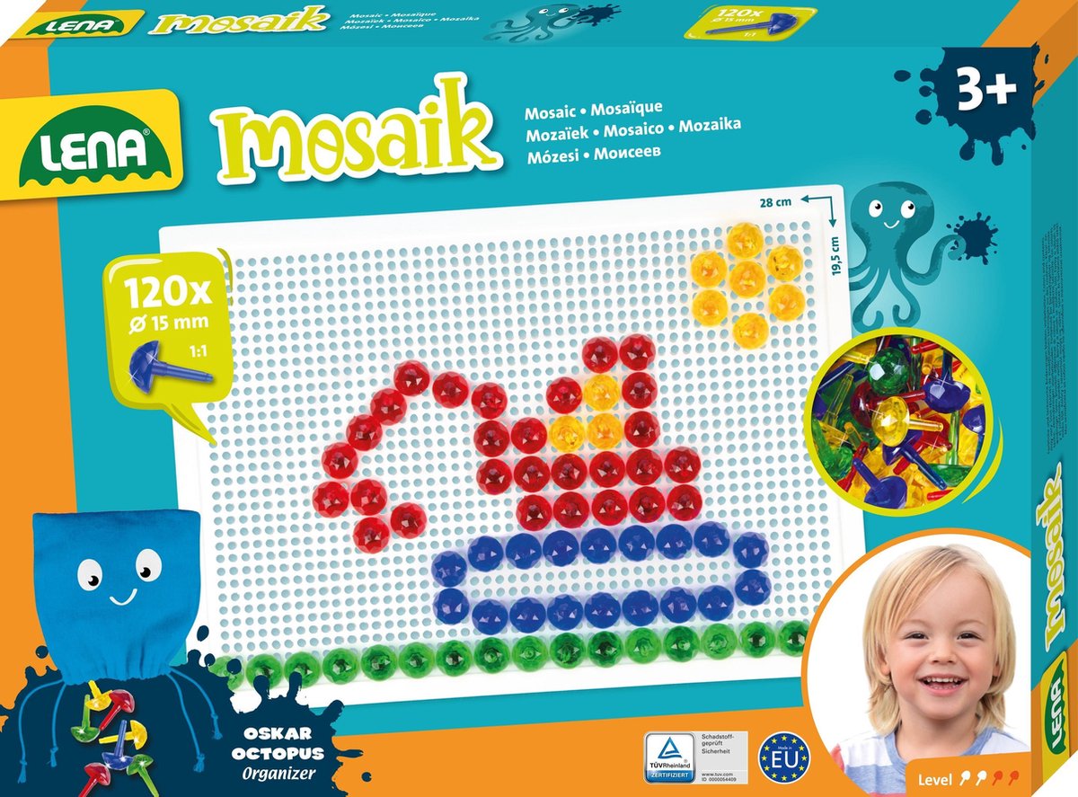 Set mosaico Lena trasparente 120pz 15 mm