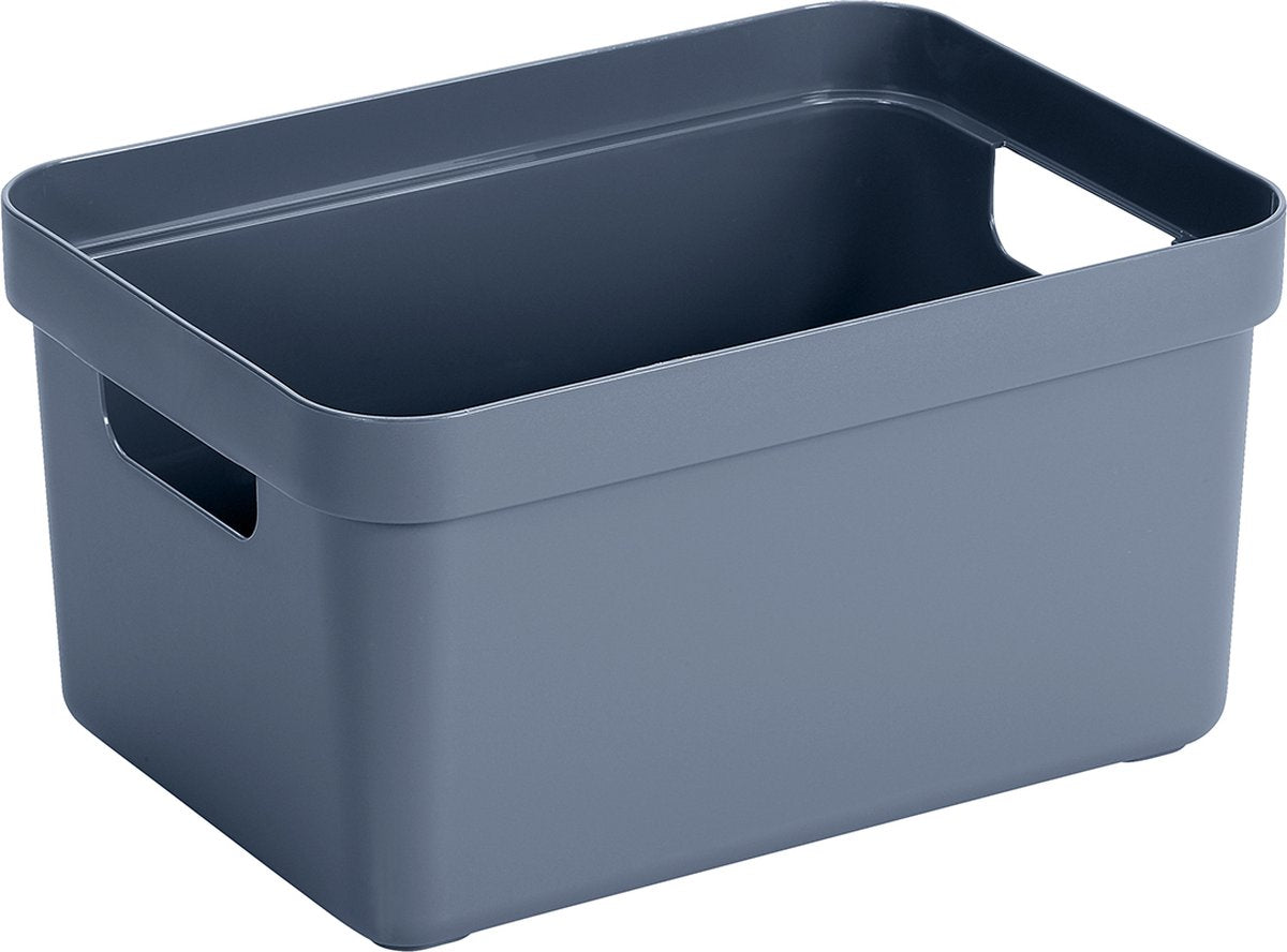 Scatola portaoggetti Sunware sigma home 13l blu-grigio