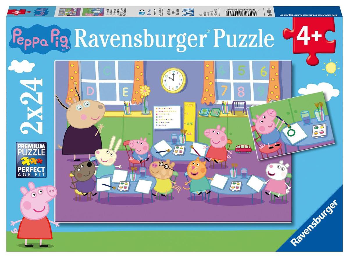 Ravensburger Puzzle Peppa Pig - Due Puzzle - 24 Pezzi - Puzzle per Bambini
