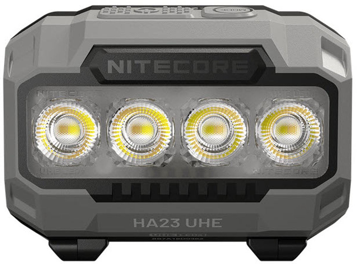 Linterna frontal Nitecore ha23 uhe negro roca