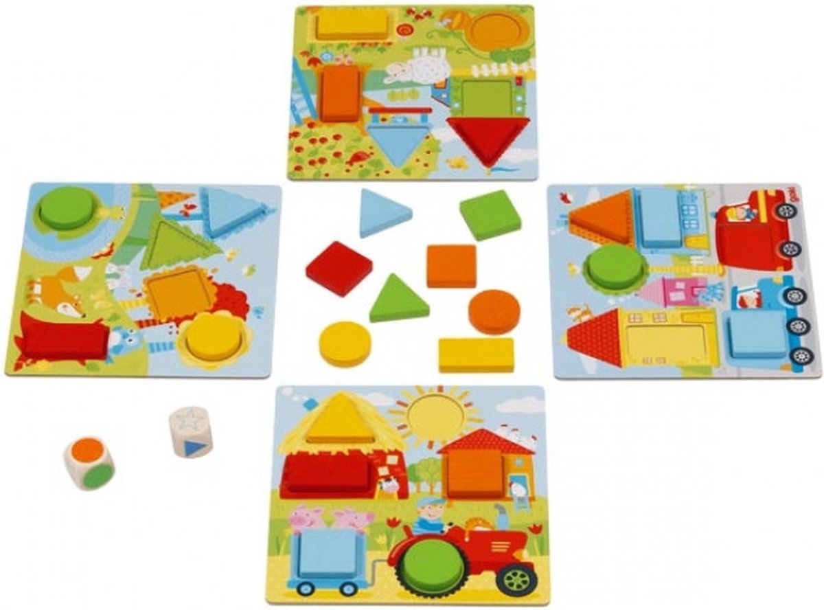 Goki giocattoli educativi forme geometriche - cartone colorato.