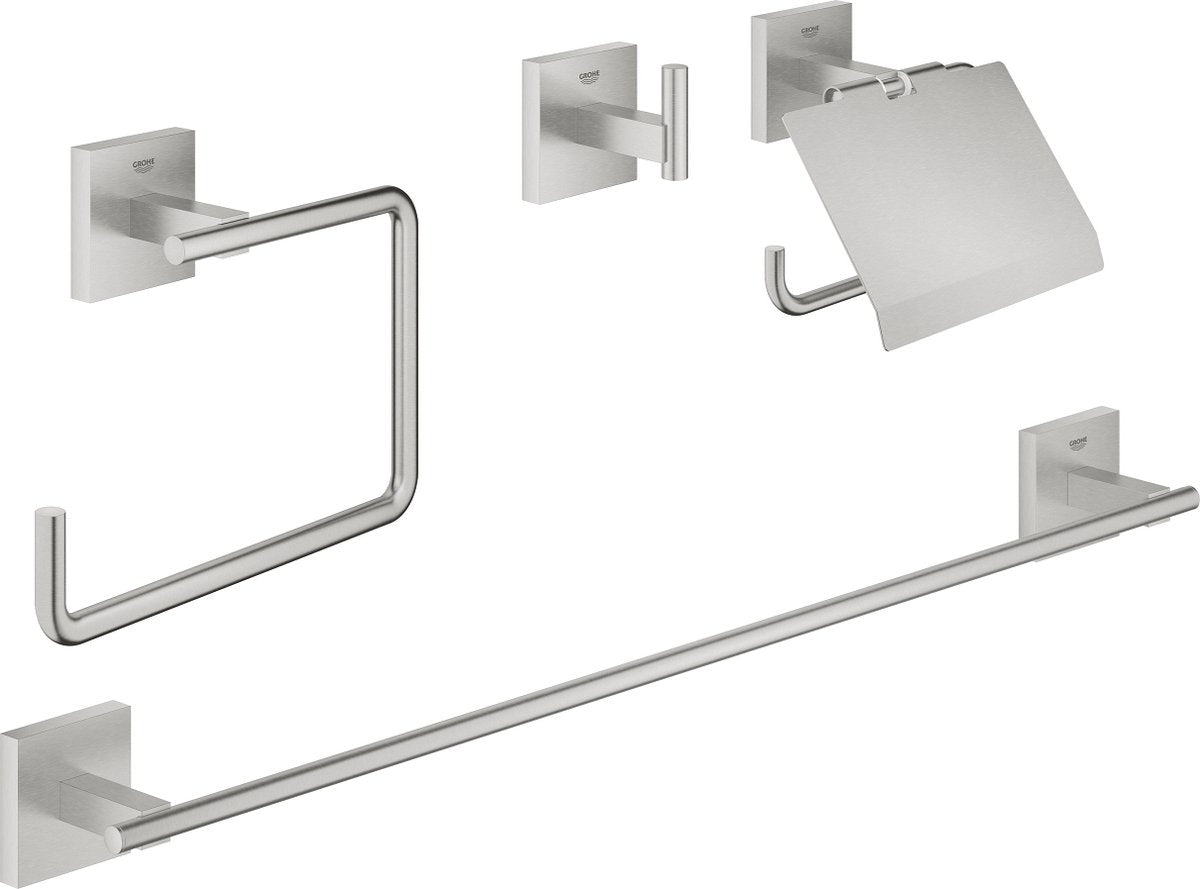 Grohe start cube accessoireset 4-in-1 - supersteel (rvs look) 41115dc0