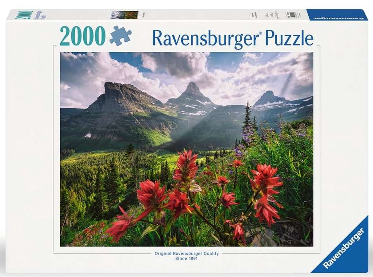 Ravensburger Puzzle Montagne Incontaminate 2000 Pezzi Paesaggio.