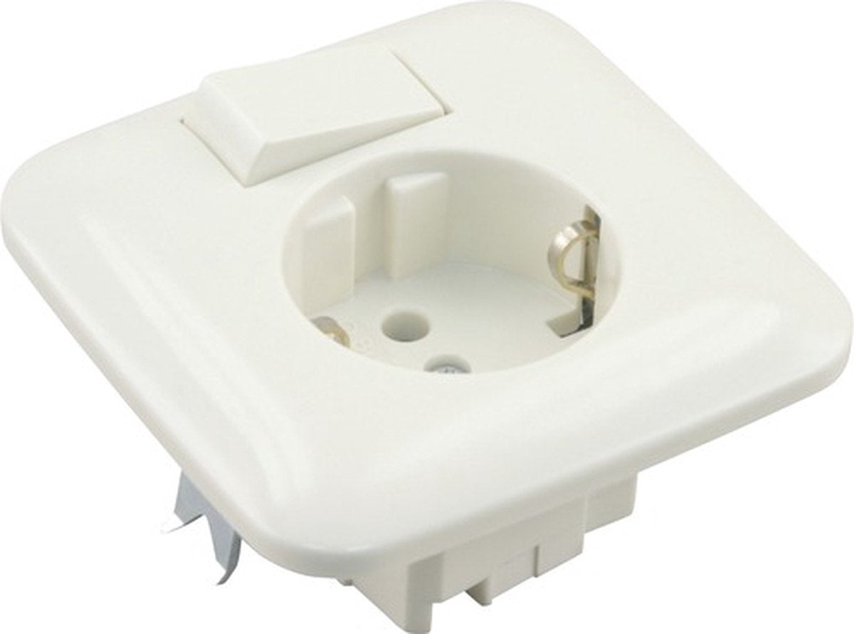 Busch-Jaeger si elemento base empotrado toma de pared combinada (inodoro) ra 1 vía + interruptor crema