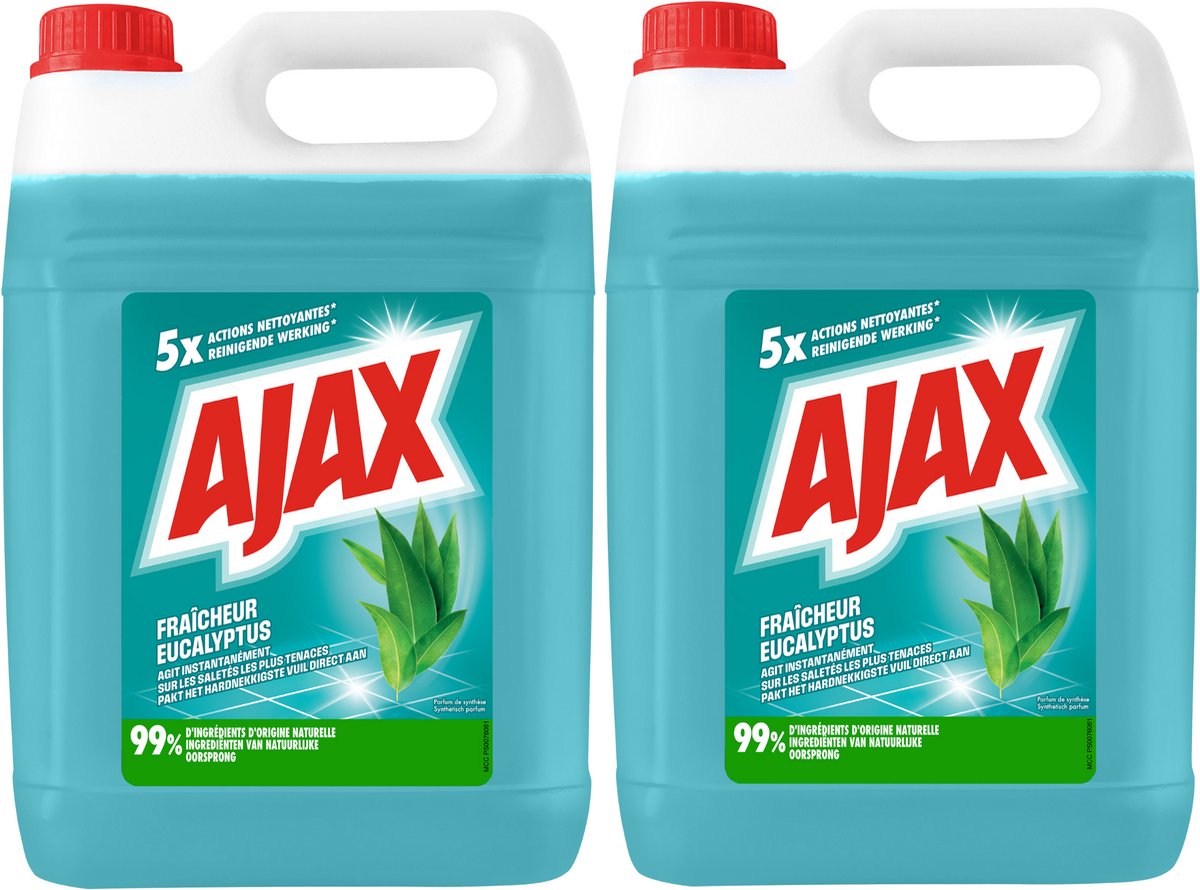 Detergente multiuso Ajax - profumo eucalipto - 2 flaconi x 5l