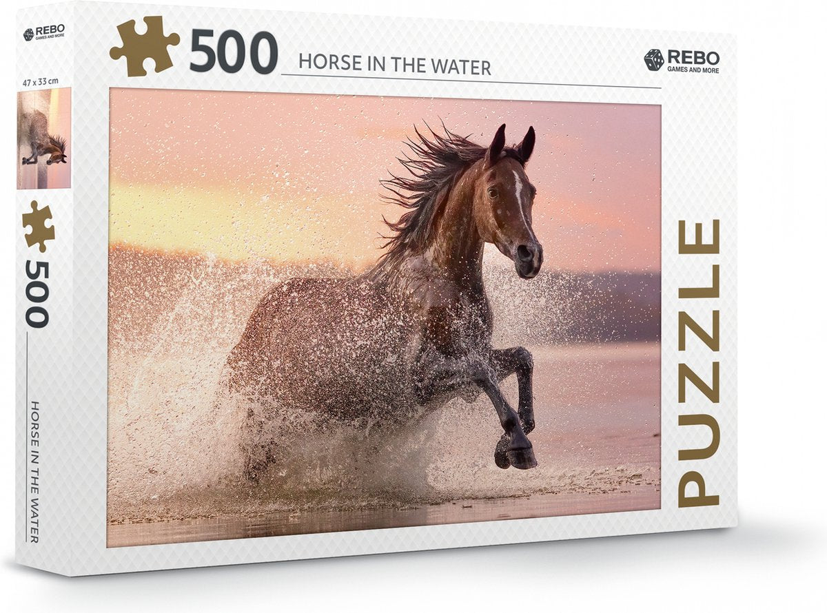 Rebo Productions Puzzle Cavallo nell'acqua 500 pezzi