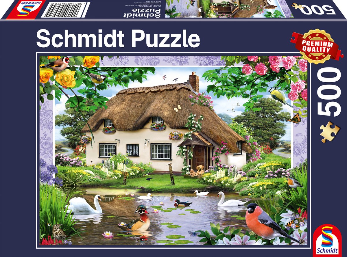 Schmidt - Puzzle - Romantica casa di campagna - 500 pezzi - Bambini - da 10 anni