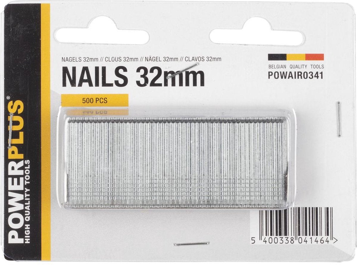 Chiodi Powerplus powair0341 - per cucitrice chiodatrice - 32mm - 500 pezzi