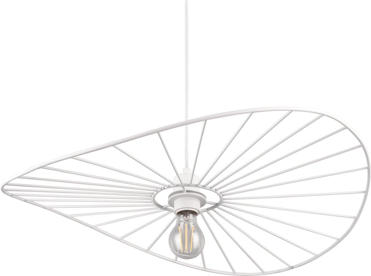 Rl live your light reality chapeau - hanglamp - wit mat - excl. 1x e27 40w - in hoogte verstelbaar