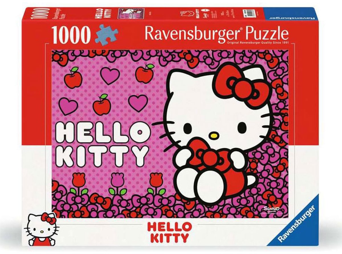 Puzzle Ravensburger Hello Kitty - 1000 pezzi - Giocattolo dei cartoni animati.