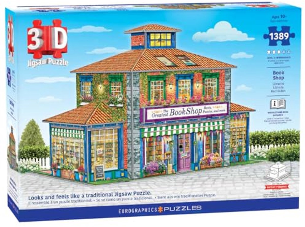 Negozio di libri 3D Eurographics puzzle - puzzle 1100 pezzi.