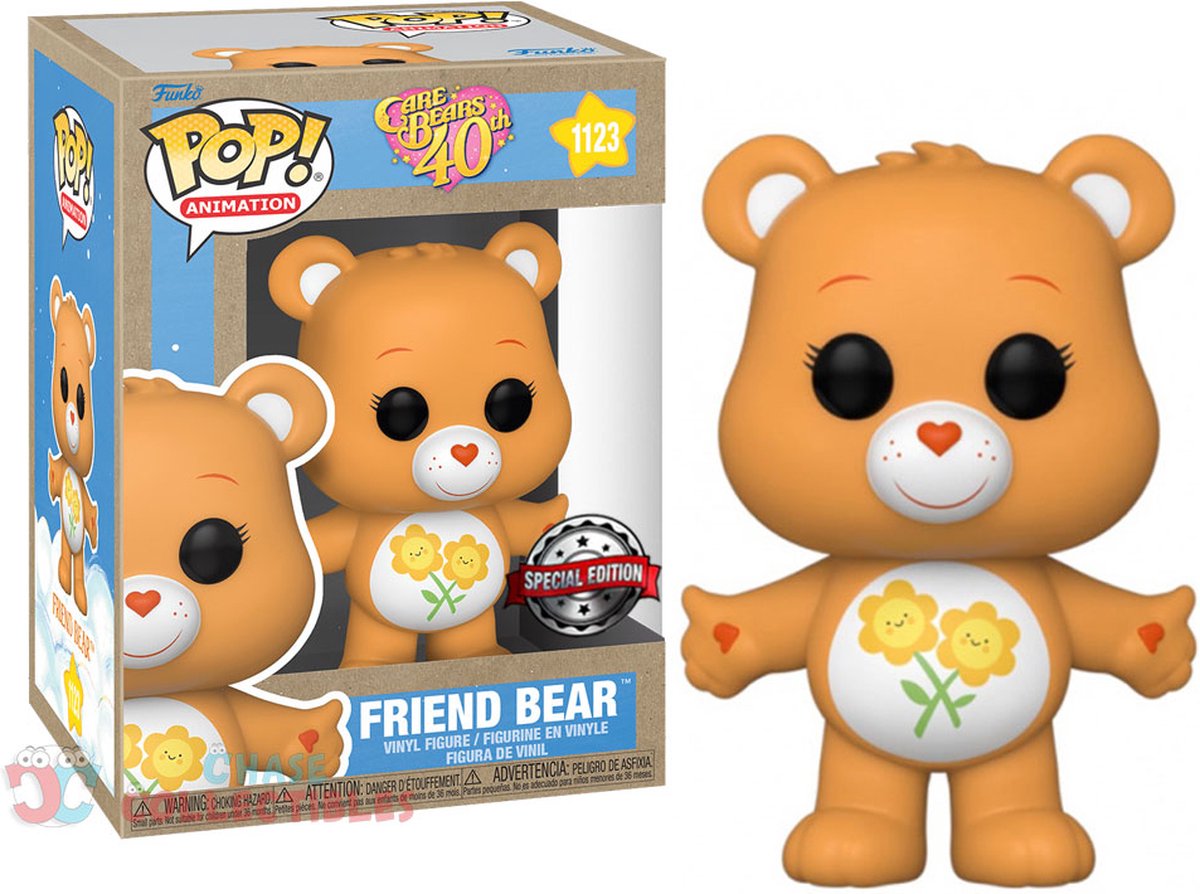 Funko pop animation #1123 - care bears 40th - friend bear earth day exclusive
