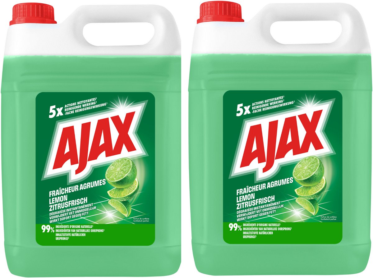 Detergente multiuso Ajax - profumo lime - 2 flaconi x 5l