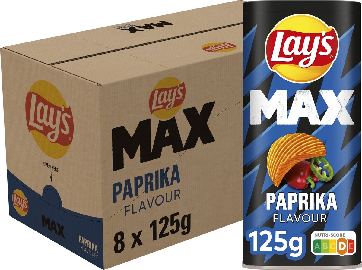 Lata de pimentón Lay's max (8x 125gr)