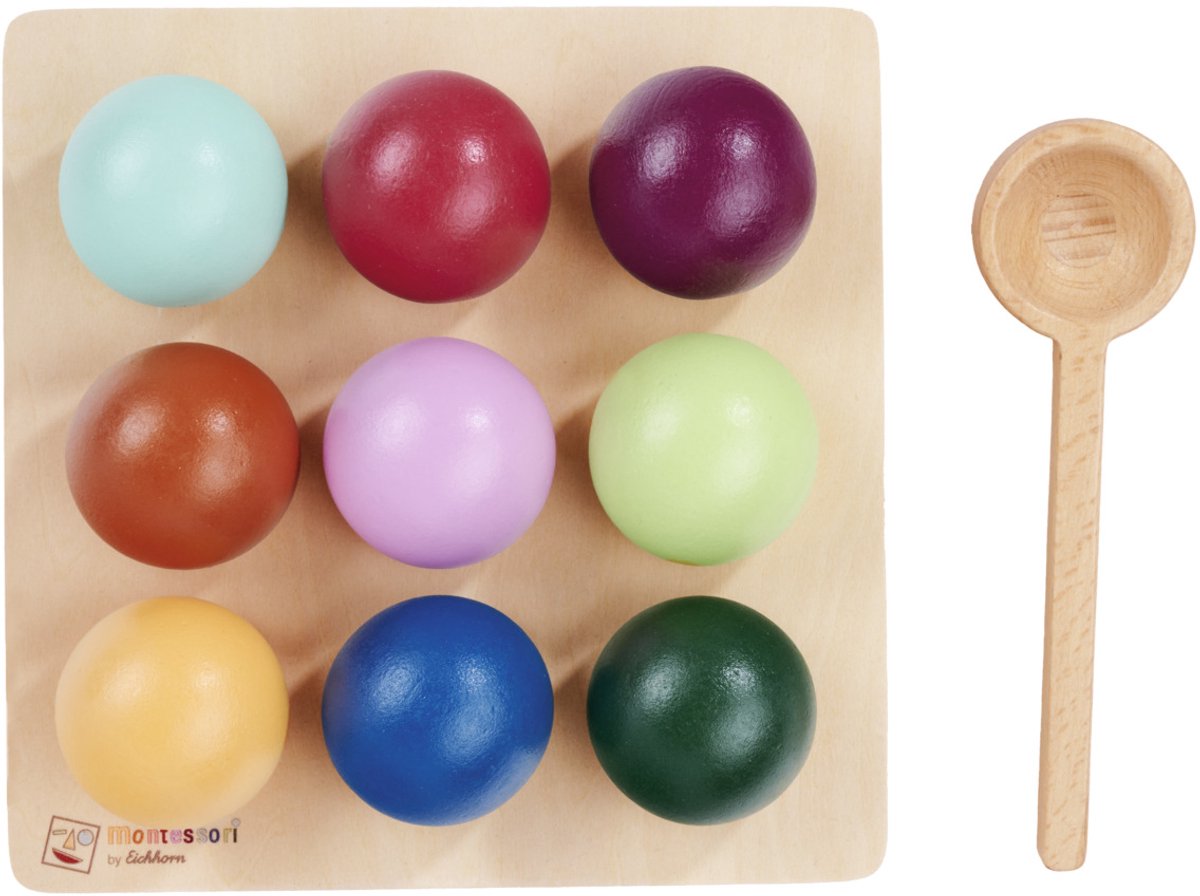 Eichhorn - educatief spel - montesori sorteerballen