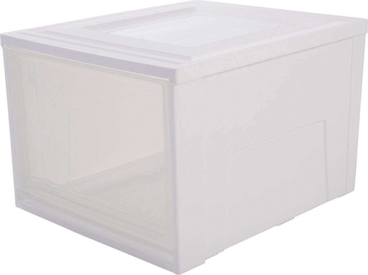 Iris maxi drawer stapellade - 40l - kunststof - wit transparant