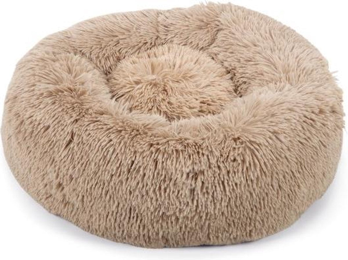 Beeztees Yali - cuccia per cani - peluche - beige - diam. 50cm