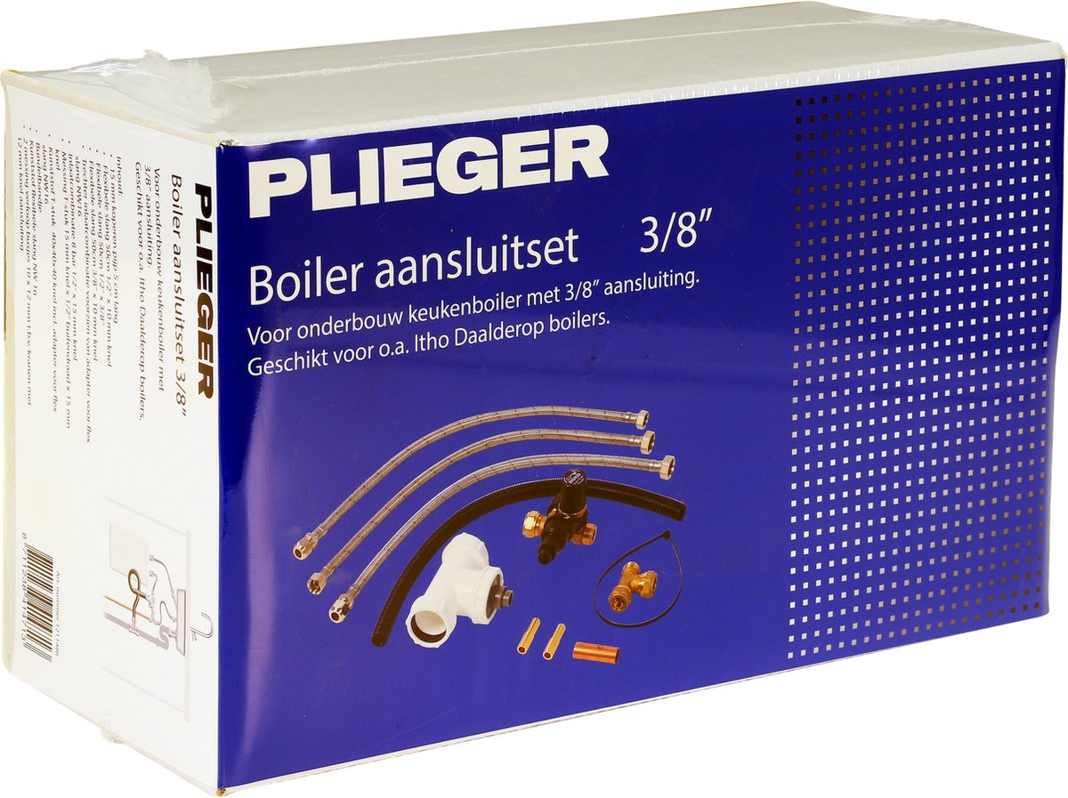 Plieger complete boileraansluitset - 3 8 - voor daalderop boilers