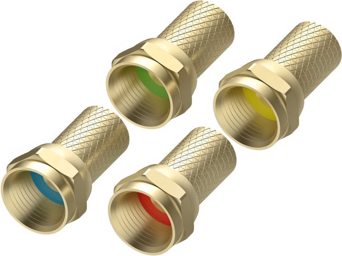Spina F Hama, 7,0 mm, avvitabile, 4 pezzi, codificata a colori