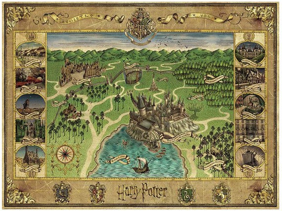 Ravensburger Jigsaw Puzzle Harry Potter El mapa de Hogwarts, 1500st.