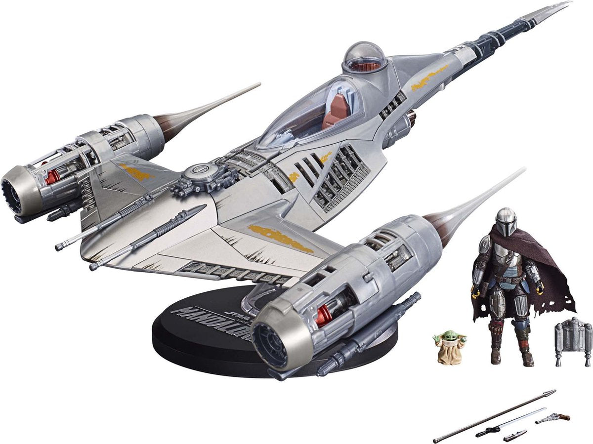 Hasbro the mandalorian n-1 starfighter the mandalorian star wars figura argento
