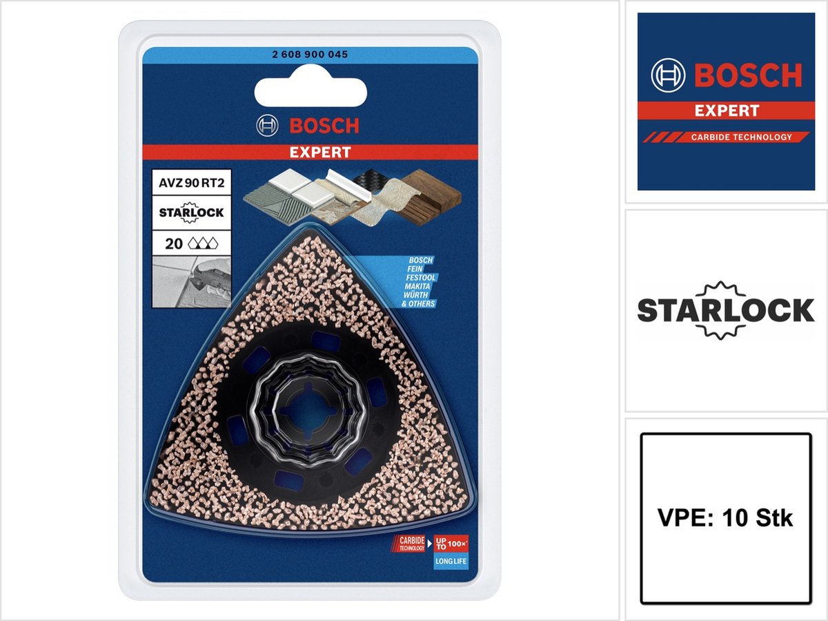 Bosch 10x placa lijadora expert avz 90 rt2 placa lijadora starlock para...