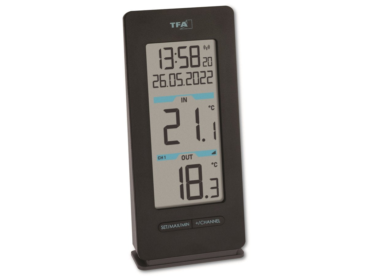 Tfa dostmann buddy draadloze thermometer digitaal zwart
