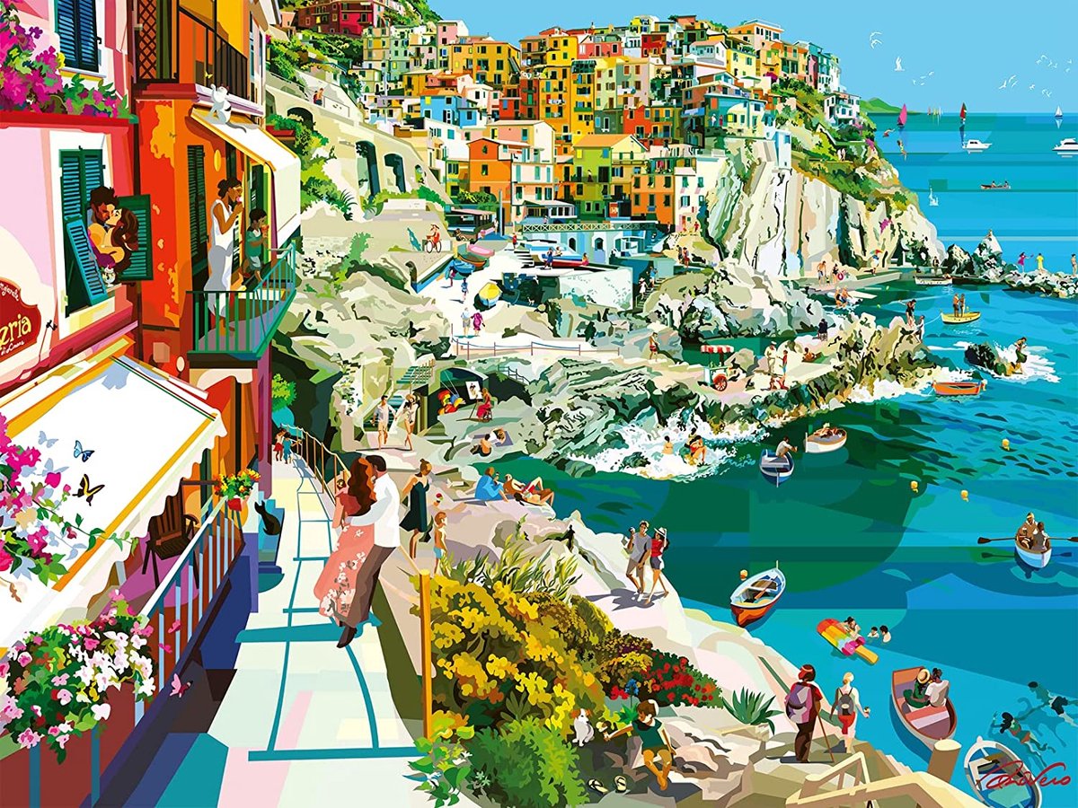 Puzzle Ravensburger Romanzo alle cinque terre - 1500 pezzi.