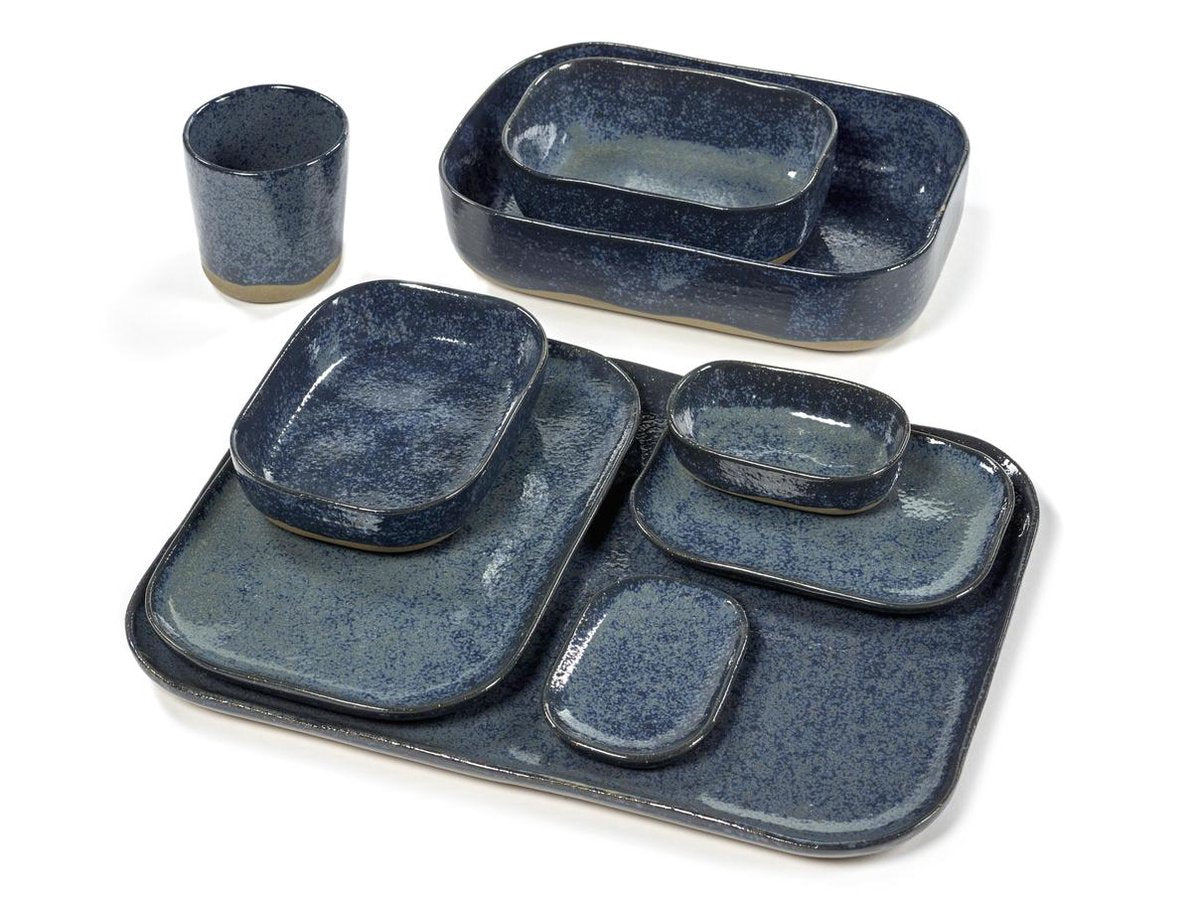 Serax - merci la nouvelle table - piatto extra fondo m - blu grigio - 8 pezzi