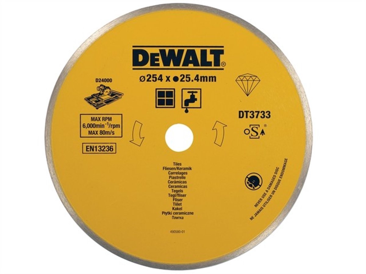 Dewalt dt3733-xj - disco diamantato - 250 mm - taglio a umido - per piastrelle