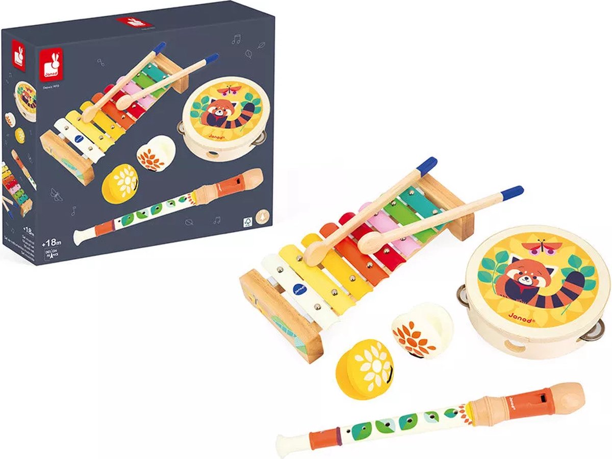 Janod - gioia - set strumenti musicali 4 pezzi