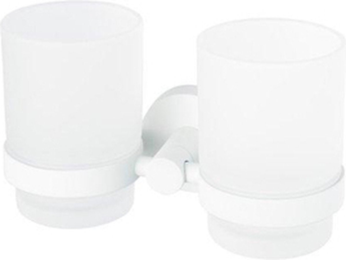 Haceka cosmos portavasos doble blanco mate