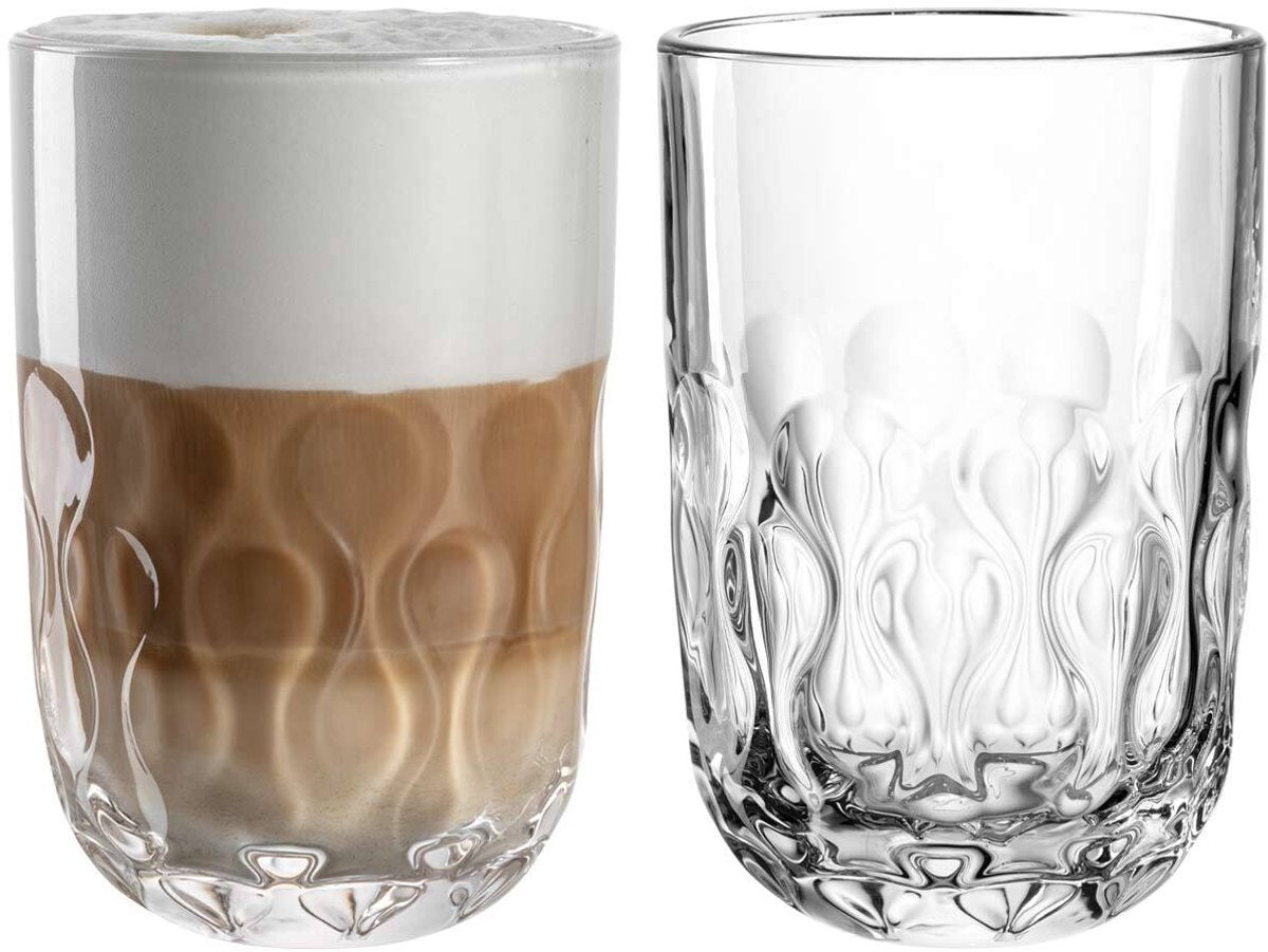 Leonardo gocce 2 bicchieri latte macchiato 390ml - set 2